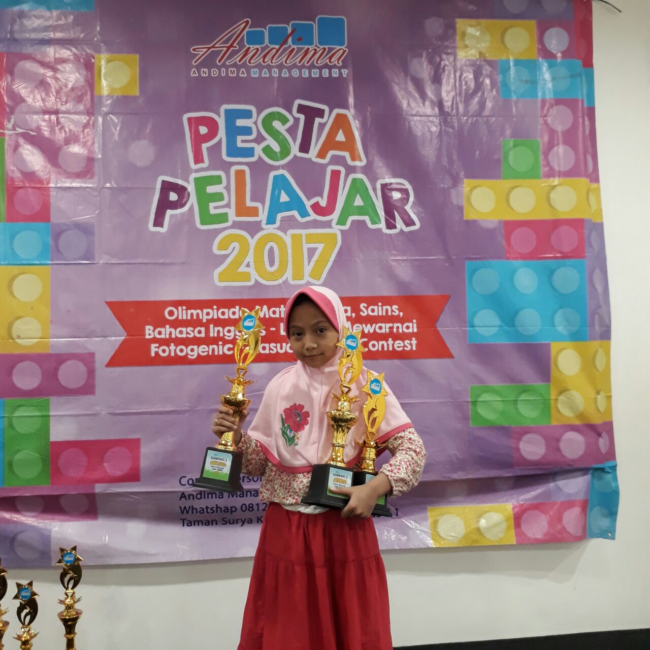 Juara Lomba Olimpiade Sains, Matematika & B. Inggris Hanifah Indana Salsabila